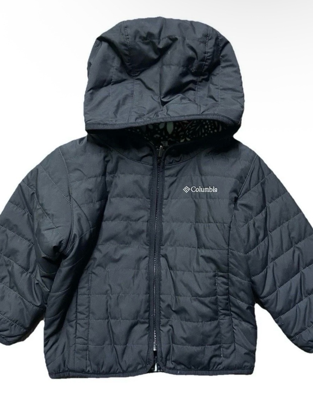 Toddler Girl Columbia Reversible Fleece Lined Puffer Jacket Size 2T